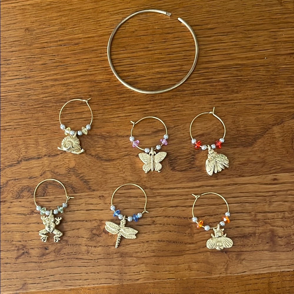 Wine glass charms.